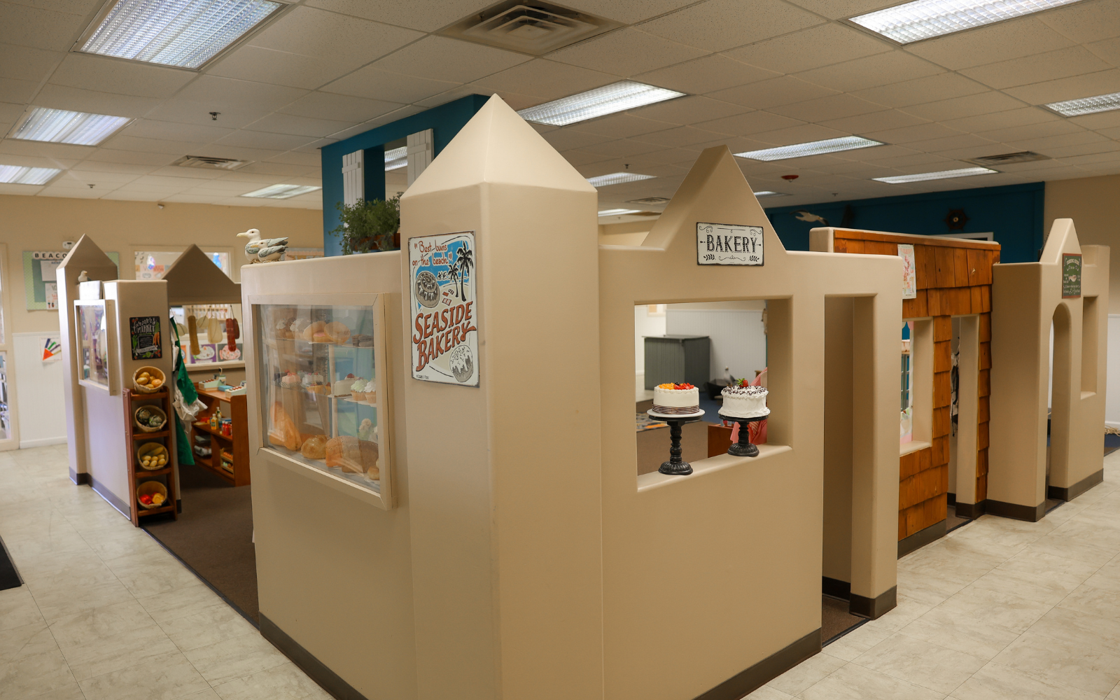 The Wharf imaginative indoor learning village at Beacon Academy